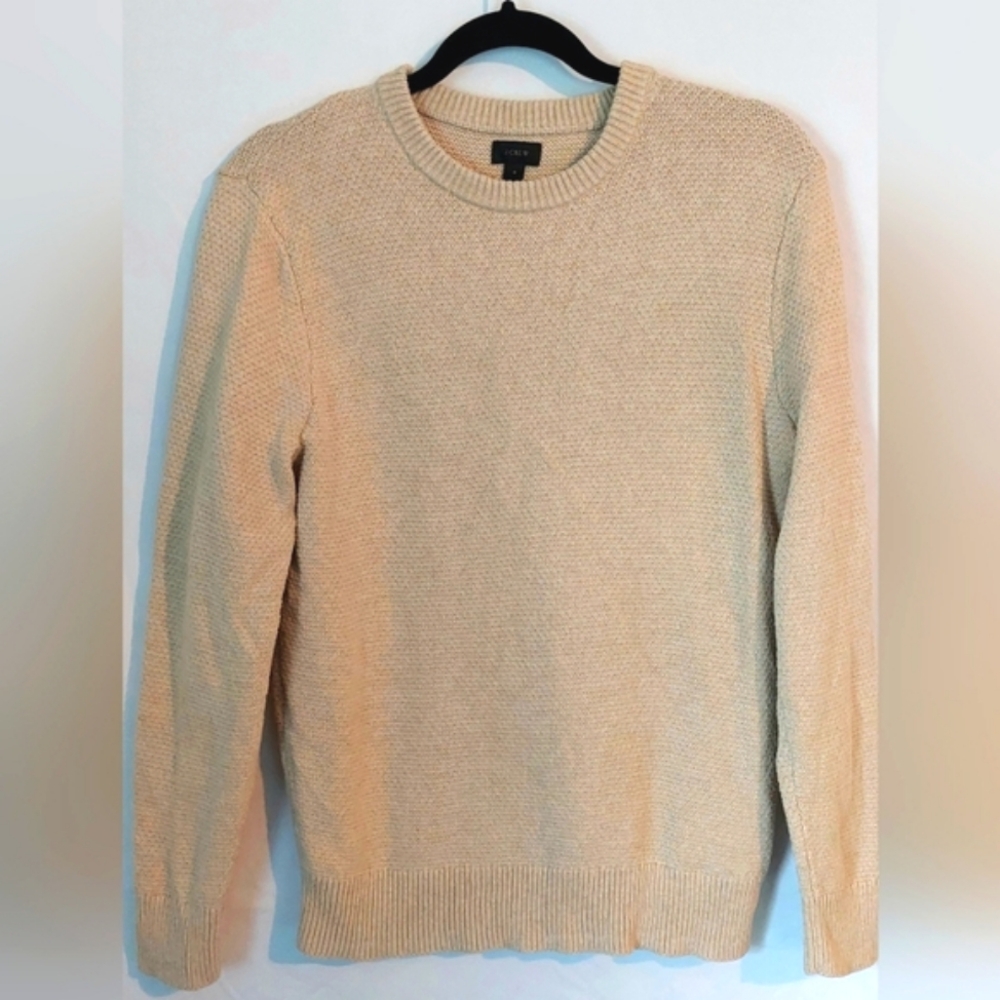 J.Crew Tan Crew Neck Knit Sweater Size Small